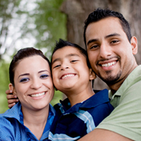 Husband, wife and son